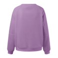 thumbnail image 5 of kamemir Comfort Hoodies for Anxiety Sweatshirts for Women Crewneck Long Sleeve Shirts Tunic Tops for Leggings Fall Fashion(Purple,XL), 5 of 6
