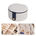 thumbnail image 2 of Organizador De Almacenamiento De Joyas Joyero portátil Caja de exhibición de pendientes para mujer (doble capa blanca) Sywqhk Libre de BPA, 2 of 6
