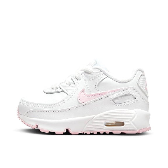 Toddler's Nike Air Max 90 LTR White/Pink Foam-White-White (CD6868 121) - 3