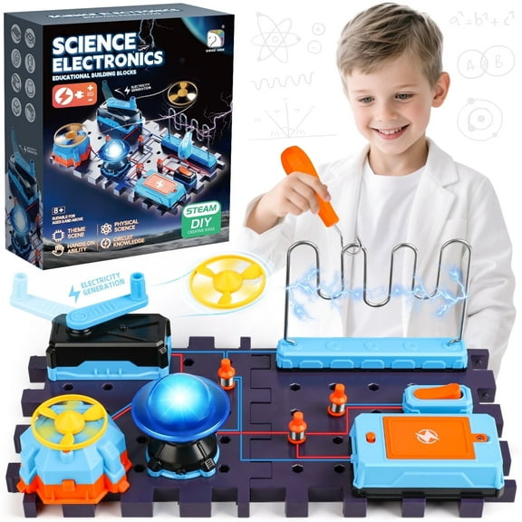 UUSUOO Science Kits for Kids Age 8-12,DIY Electronics Exploration Kit,Circuit Board for Kids with Light & Music, STEM Educational Physics Toys Gift for Boys & Girls Ages 5 6 7 8 