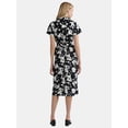 thumbnail image 2 of Time and Tru Women's and Women's Plus Wrap Shirt Dress, Sizes XS-4X, 2 of 4