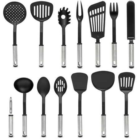 Best Choice Products 39-Piece Home Kitchen All-Purpose Stainless Steel and Nylon Cooking Baking Tool Gadget Utensil Set for Scratch-Free Dishes,