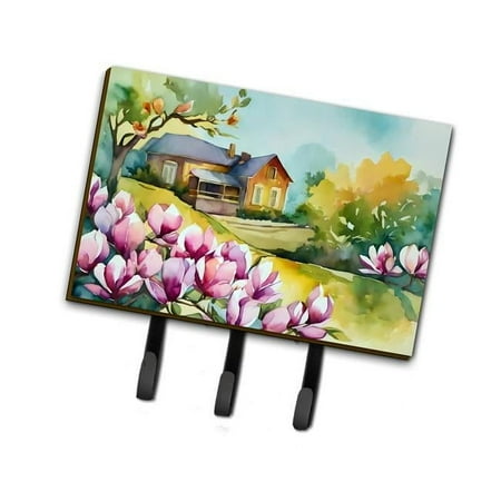 Carolines Treasures DAC1661TH68 9 x 6 in. Unisex Louisiana Magnolias in Watercolor Leash or Key Holder