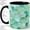 Black, variant on Sea Glass Coffee Mug, Aqua Pebble Mosaic Art, Coastal Daily Sips for Tea
