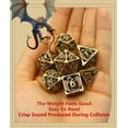 thumbnail image 5 of Juego de dados de metal Dnd Juego de dados de dragón poliédrico hueco Juego de dados de juego de rol de dragones y mazmorras 7Cps con caja de metal de regalo Adecuado para tarjetas de juegos de mesa D, 5 of 5