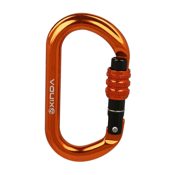 Mosquetón de escalada de 25 kN, mosquetones de rescate, protección contra caídas, equipo de seguridad naranja