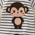 thumbnail image 5 of Qopobobo Newborn Outfit Newborn Baby Boy Summer Outfit Romper Letter Embroidery Short Sleeve Jumpsuit Bodysuit Cute Infant Waffle Clothes Black,12-15 Months, 5 of 7