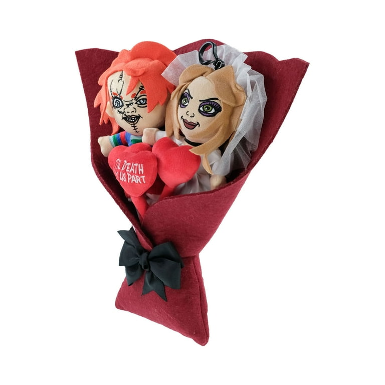 Chucky and Tiffany Ultimate Valentines Bundle With Plush Bouquet