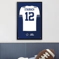 thumbnail image 3 of Roger Staubach Dallas Cowboys Framed 14" x 20" Retired Jersey Art Print, 3 of 3