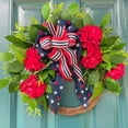 thumbnail image 4 of FastXmas 4th of July Patriotic Wreath for Memorial Day Door Red White Blue Wreath American Flag Truck Front Door Decor Independence Day for Front Door Porch 250th Anniversary Decor,17.7 Inch, 4 of 7