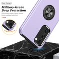 thumbnail image 6 of Shockproof Case for Samsung S23 Plus/S23+ 5G, [Embedded Finger Ring] Military Grade Phone Case Cover with Reinforced Metal Stand Kickstand [Support Magnetic Car Holder] for S23+, Purple, 6 of 13