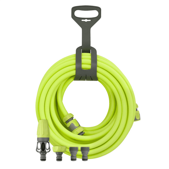 Legacy Flexzilla Garden Hose Kit w/ Quick Connect, Nozzle, & Hanger, 1/2" x 50'