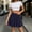 Dark Blue, variant on Womens Summer Mini A-Line Flare Skirts Flowy Wrap Y2K Stretch Elastic High Waist Wine Skirts for Women S