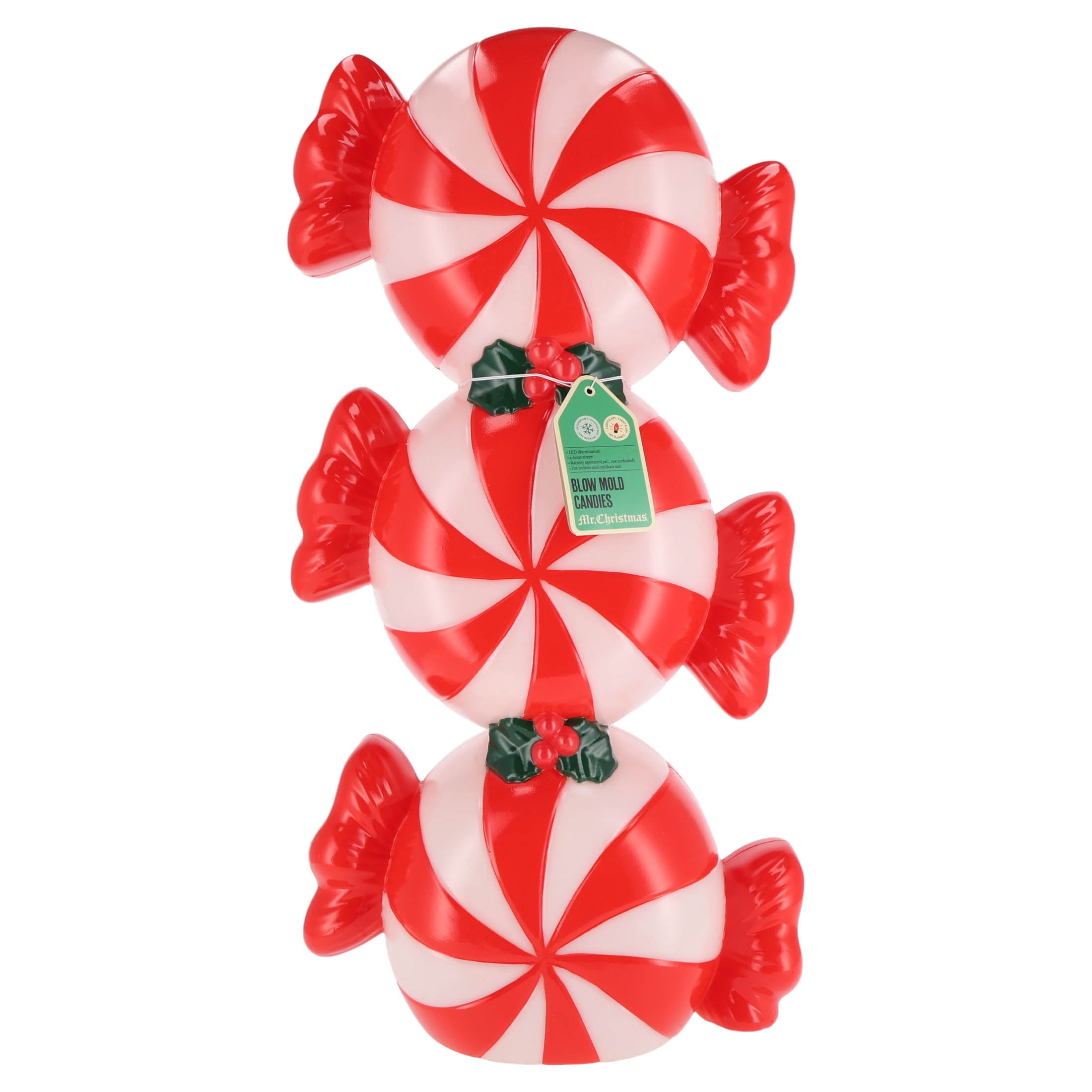 Mr. Christmas 24-inch Blow Mold Stacked Peppermint Candy