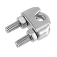 thumbnail image 2 of 3/8 Inch Wire Rope Clamp, Heavy Duty Wire Rope Clamp, M10 Stainless Steel Wire Rope Clamp,20 PCS, 2 of 6