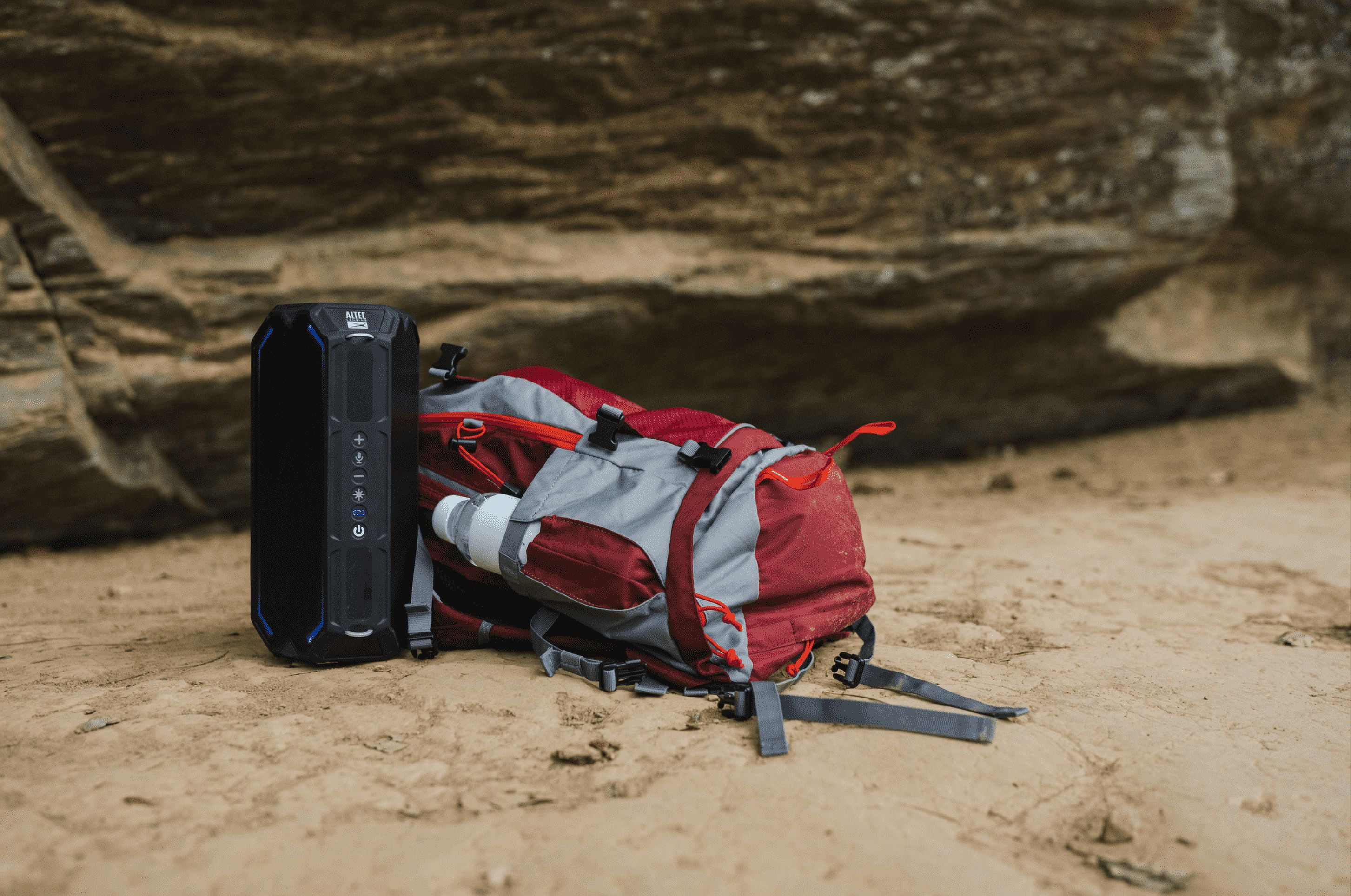 Altec Lansing HydraShock Everythingproof Portable Wireless Bluetooth Speaker, Blk, 20 Hrs Playtime, IP67 Waterproof, LED Lighting