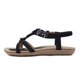 thumbnail image 5 of Sandalias planas bohemias cómodas zapatos de verano con flores de diamantes de imitación sólidos para mujer, 5 of 9