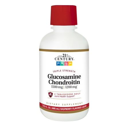21st Century Triple Strength Liquid Raspberry Glucosamine & Chondroitin, 16 Fl. Oz.