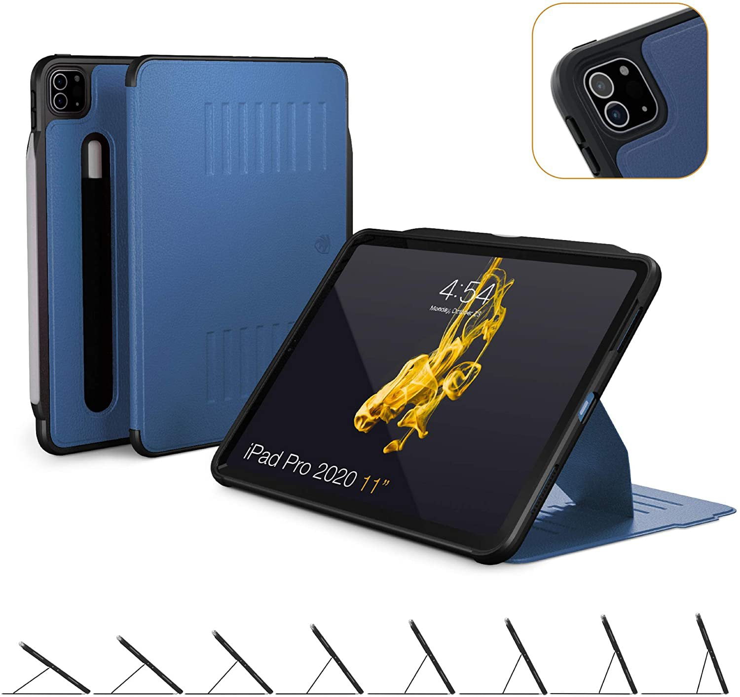 Black Convenient 7-angle Magnetic Stand & Auto Sleep/Wake Apple Pencil Holder ZUGU iPad Mini 5 / 4 Case Muse Ultra Slim Protective Cover