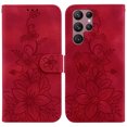 thumbnail image 2 of Compatible with Samsung Galaxy S22 Ultra 5G Embossed Lily Wallet Case with Card Holder PU Leather Flip Cover, 2 of 5