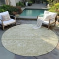 thumbnail image 6 of Addison Rugs Chantille Indoor/Outdoor Transitional Damask Beige Washable Round Rug, 8' x 8', 6 of 6