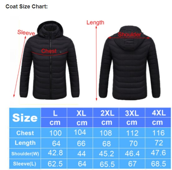 USB Heater Hunting Vest Heated Jacket Heating Winter Clothes Men Thermal Outdoor-Red XXL size - image 5 of 5