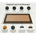 thumbnail image 2 of A1HC Natural Coir Flock Doormat for Outdoor Entrance, Heavy Duty, Thin Profile, Anti-Shed Treated Durable Mats, Easy to Clean, Long Lasting, Front Door Entry Mat 30"x60", 2 of 6