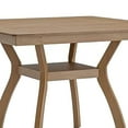 thumbnail image 2 of Benjara Upi 54 Inch Counter Height Table, Square, Curved Legs, Open Shelf, Brown, 2 of 6