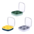 thumbnail image 1 of MasteelfCA 3PCS Pill Storage Holder 4 Compartment Sealing Pill Case for Home Travel Nursery, 1 of 8