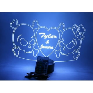 Personalized 3D Illusion Floating Heart LED Lamp 16 Colors and 4