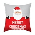 thumbnail image 1 of Noël Joyeux Noël Noël Snowman Housse de Coussin en Cuir, 1 of 3