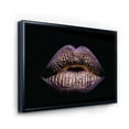 thumbnail image 4 of Sexy Golden Metallized Woman Lips V 20 in x 12 in Framed Painting Canvas Art Print, by Designart, 4 of 5