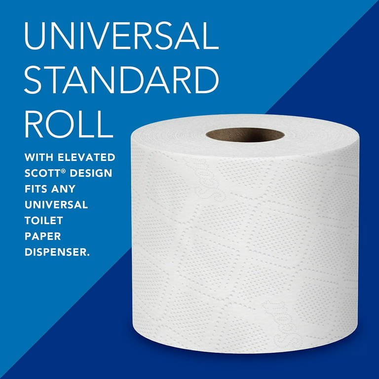Scott® Professional Standard Roll Toilet Paper (48040), with Elevated  Design, 2-Ply, White, Individually wrapped rolls, (550 Sheets/Roll, 40  Rolls/Case, 22,000 Sheets/Case)