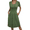 Olive green, variant on Dresses for Women Summer Casual Crew Neck Loose Flowy with Pockets, Turquoise-XL(US 16-18)