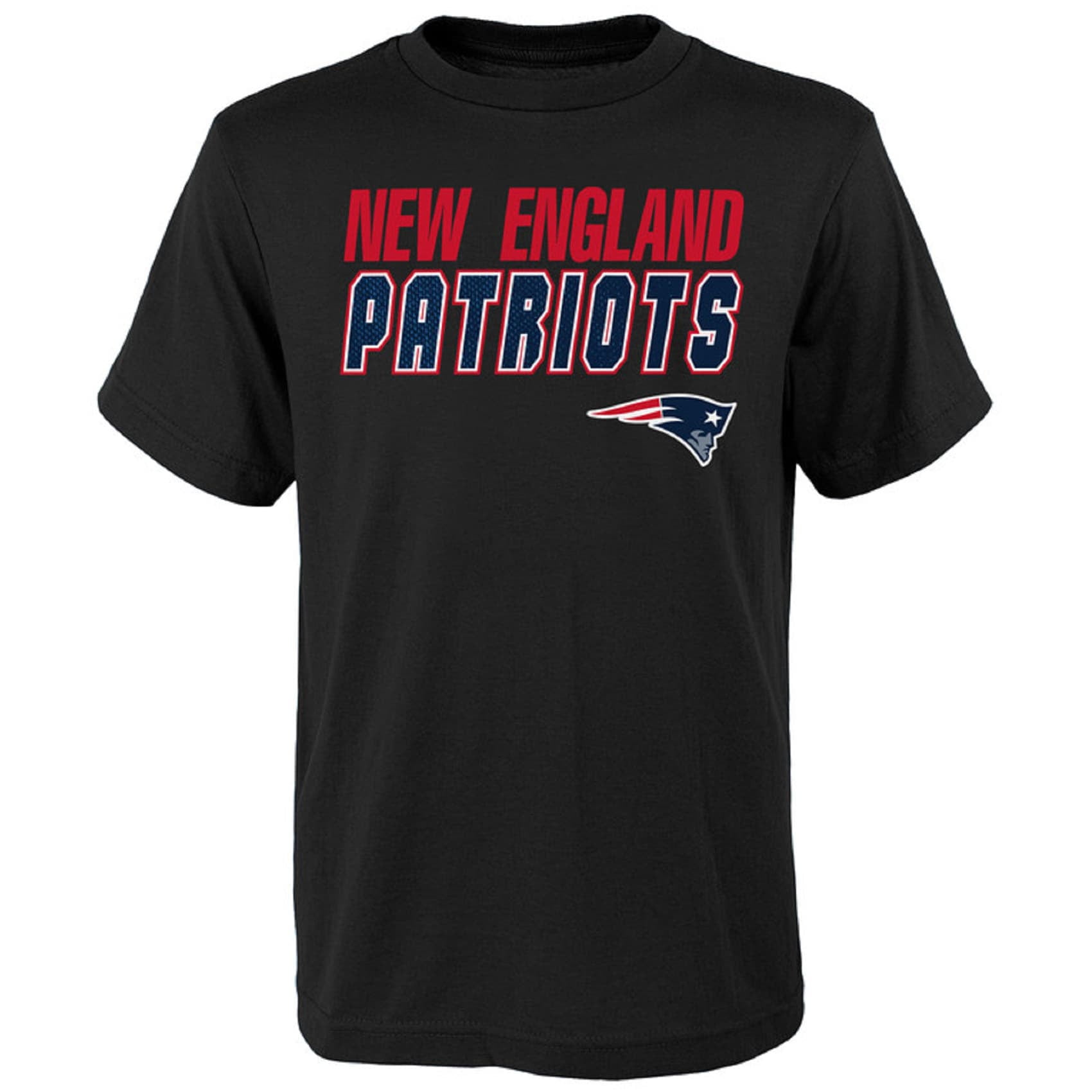 Youth Black New England Patriots Outline T Shirt Walmart Com Walmart Com