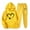 Yellow, variant on successthop 2 Pieces Plus Size Lounge Set Fleece Long Sleeve Hoodie and Jogger Sweatpant Heart Sportwear with Pockets