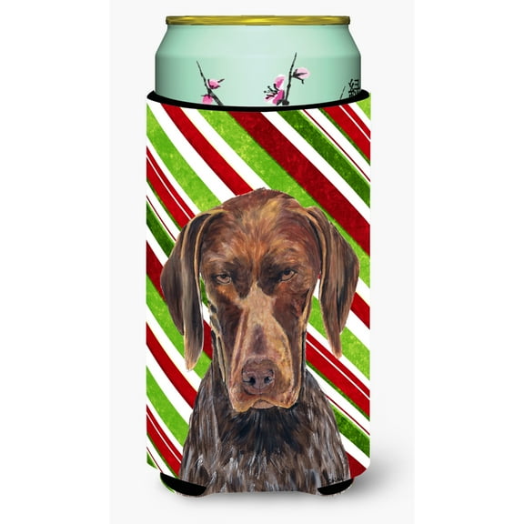 German Shorthaired Pointer Candy Cane Holiday Christmas Tall Boy Hugger
