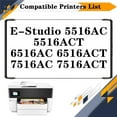 thumbnail image 2 of T-FC616U TFC616U Toner Cartridge, Compatible for Toshiba E-Studio 5516AC 5516ACT 6516AC 6516ACT 7516AC 7516ACT Printers —— High Print Volume with Chip,Cyan*1, 2 of 7