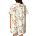 thumbnail image 6 of Fotbe Floral Print Pajama Set for Women 2 Piece Loungewear Short Sleeve Tops and Shorts Set Soft Sleepwear-3X-Large, 6 of 7