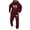 Coffee, variant on Jogging Suits For Men 2 Piece Set Letter Print Loose Hoodies Sweatshirt And Joggers Sweatpants Set Casual Street Fall Sport Suit Sets Winter Clothes Outfits