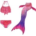 thumbnail image 1 of 3Pcs Mermaid Tails compatible Swimming compatible Girls Swimsuit Princess Bikini Costume Bathing Suits Set compatible Kids Gift_Gift Of G, 1 of 5