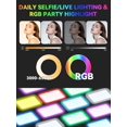 thumbnail image 2 of Luz RGB para selfie para , clip de luz portátil para teléfono con 4 modos de luz y 10 niveles de brillo, luz recargable de 3000 mAh para selfie para teléfono, TikTok, maquillaje, zoom, 2 of 13
