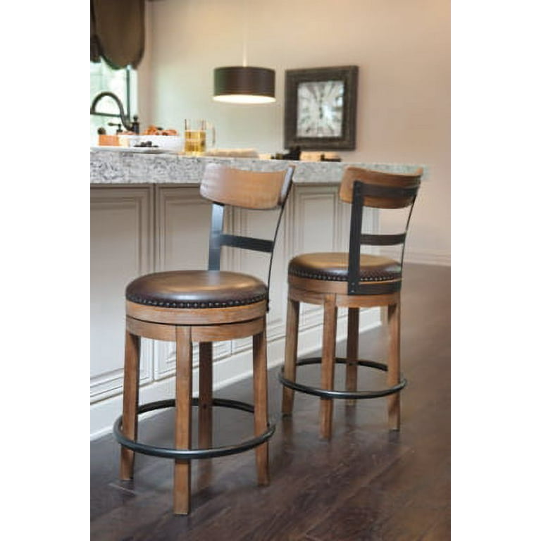 Signature Design by Ashley Casual Pinnadel Counter Height Bar Stool Light Brown