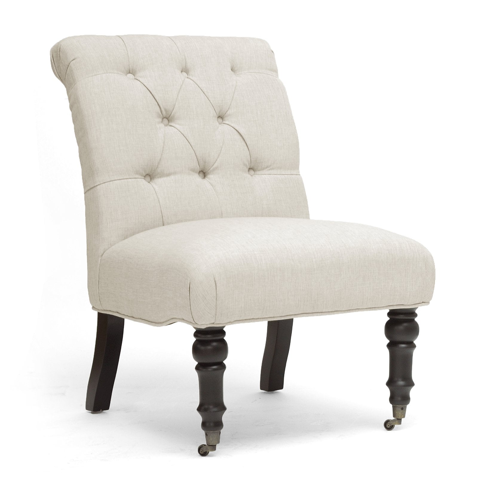 Baxton Studio Belden Linen Modern Slipper Chair Com