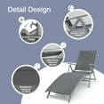 thumbnail image 2 of Lacoo Set of 2 Patio Lounge Chairs Adjustable Pool Chaise Lounge Chairs Folding Outdoor Recliners, Gray, 2 of 7