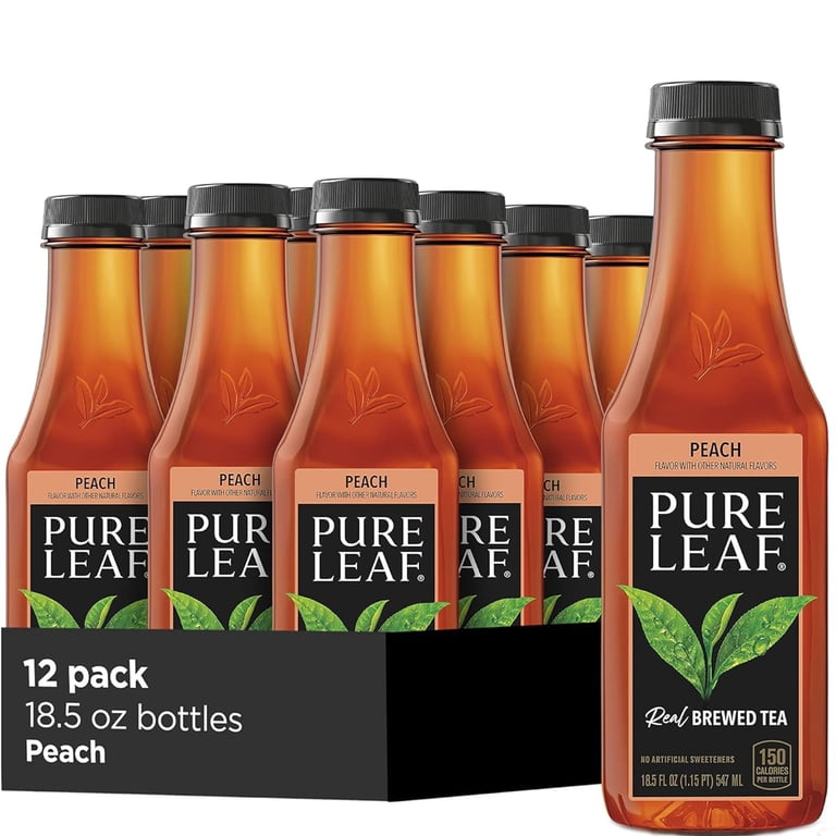 Pure Leaf Peach Iced Tea, 18.5 fl oz, 12 Pack Bottles photo 1