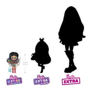 Barbie Extra Mini Minis Doll with Blue-Streaked Black Ponytail in Rainbow Dress & Accessories