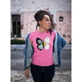 thumbnail image 2 of Half Butterfly Half Daisy T-Shirt Women -Image by Shutterstock, Female Large, 2 of 4