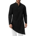 thumbnail image 1 of Mens Kaftan Button Down Casual Shirts Long Sleeve Robe Linen Gown Shirt Features: Mens Large Shirts Short Sleeve Leotard Shirts Men Pack Floral Sleeve Shirt Shirts for Men Long Sleeve Printed Tee Men, 1 of 3