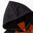 thumbnail image 5 of BXINGOHAI Men's Hooded Sweatshirts Color Block Hoodies Sweatshirt Slim Fit Pullover Tops With Kangaroo Pocket Drawstring Today Deals Orange,XXL, 5 of 6